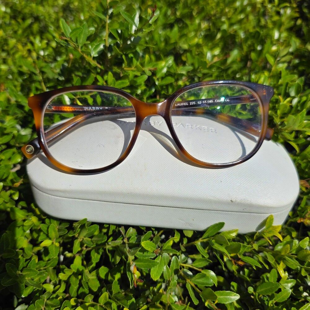 Warby Parker LAUREL 225 Brown Tortoise Shell Round Eyeglasses Frame 52-17-140 mm